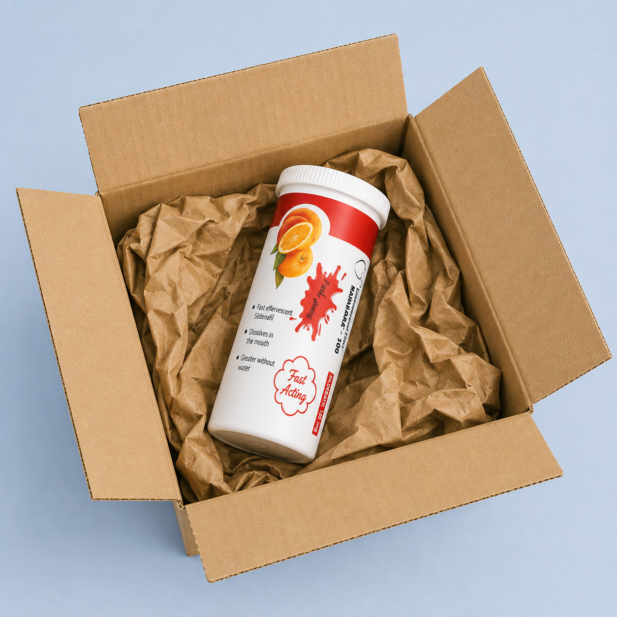 KAMAGRA EFFERVESCENT 100 - confezione e prodotto, immagine 3