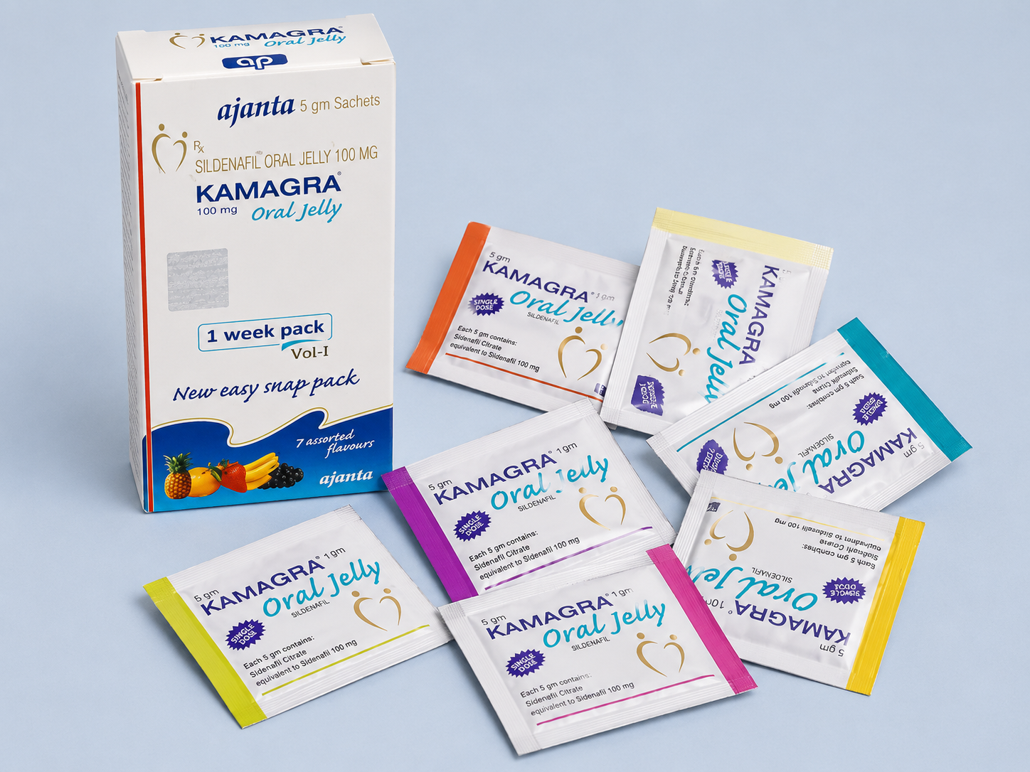KAMAGRA ORAL JELLY 100 MG - confezione e prodotto, immagine 2