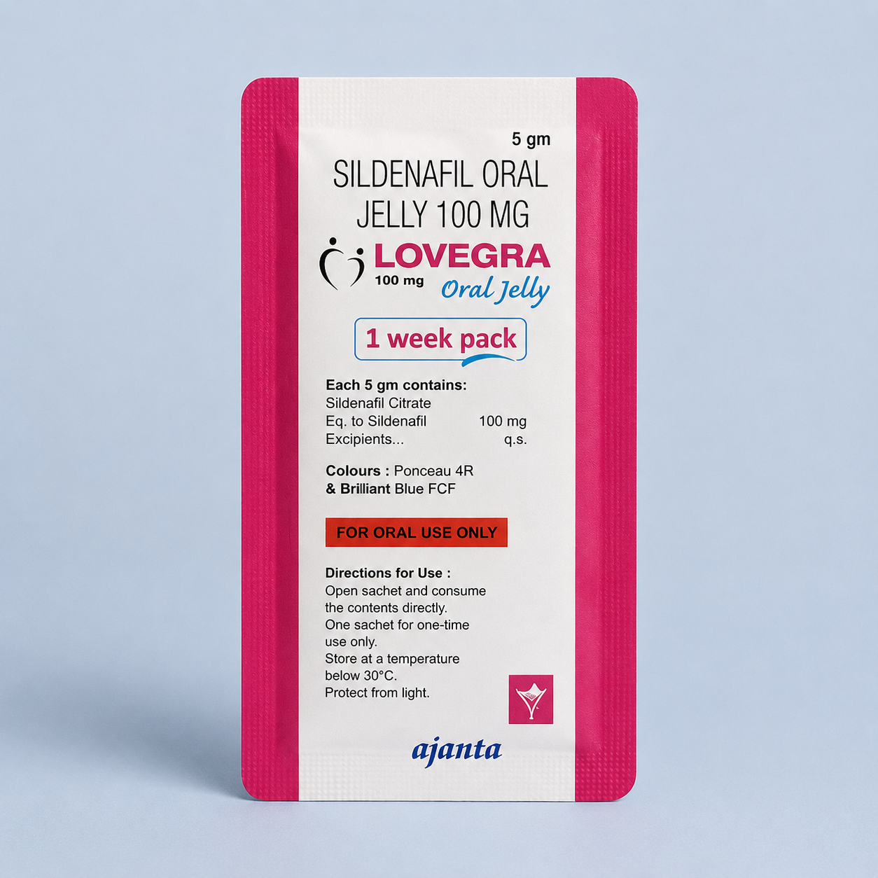 LOVEGRA ORAL JELLY 100 MG - confezione e prodotto, immagine 2