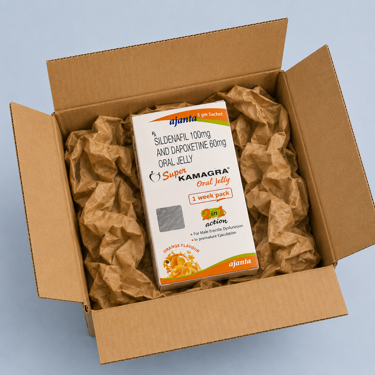 SUPER KAMAGRA ORAL JELLY - confezione e prodotto, immagine 3
