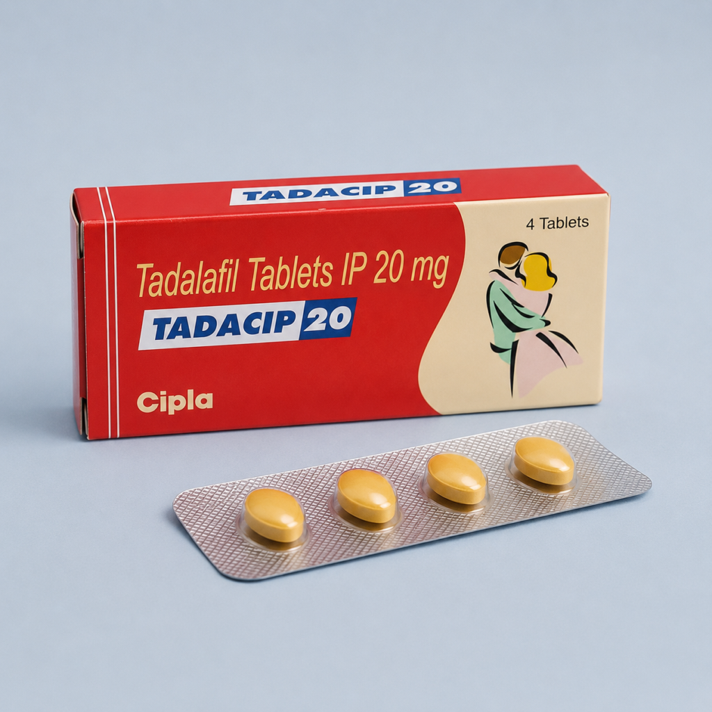 TADACIP 20 - confezione e prodotto, immagine 1