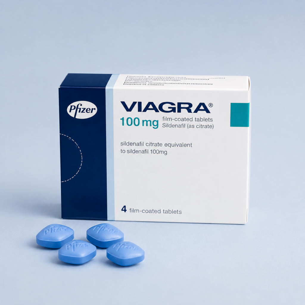 VIAGRA 100 MG - confezione e prodotto, immagine 1
