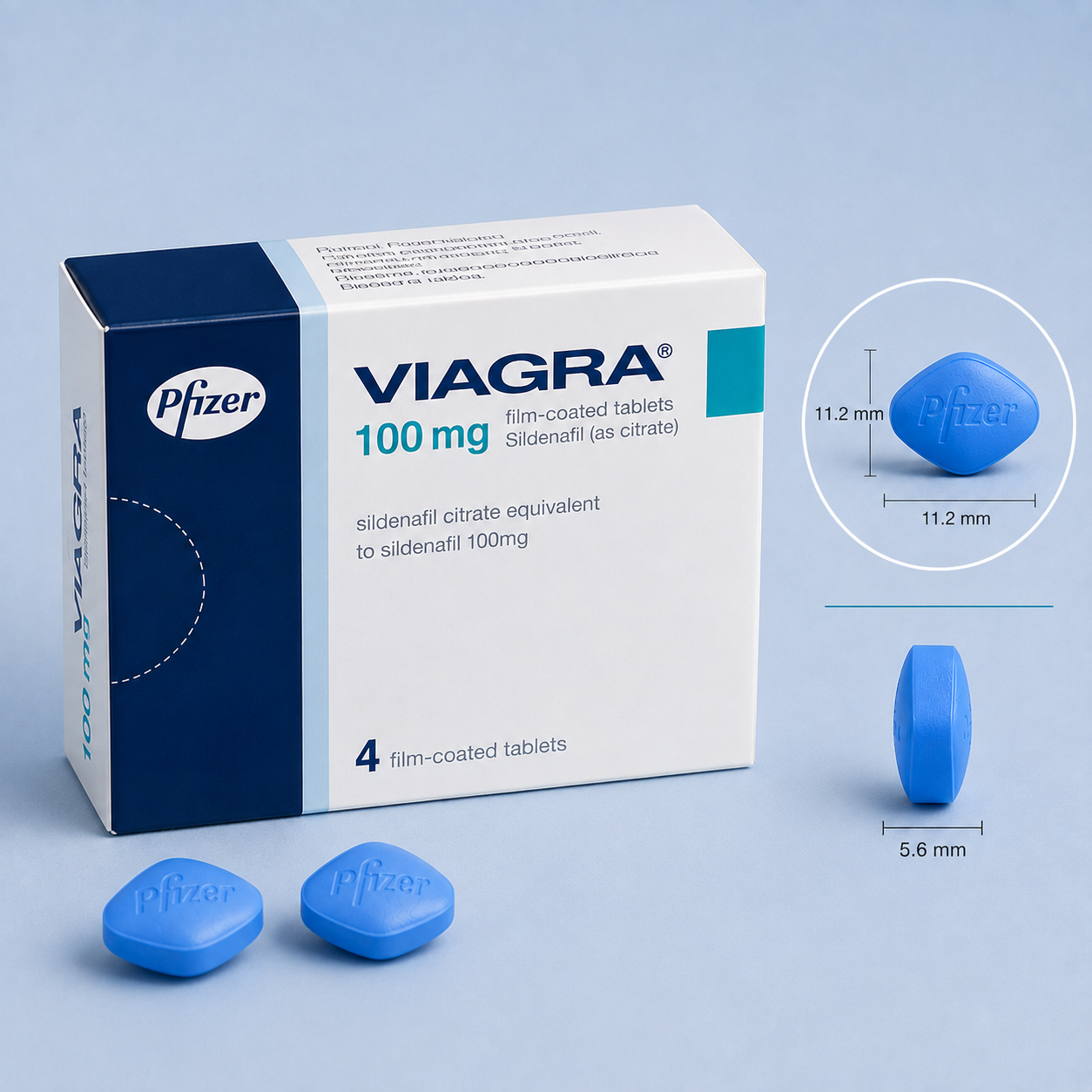 VIAGRA 100 MG - confezione e prodotto, immagine 2